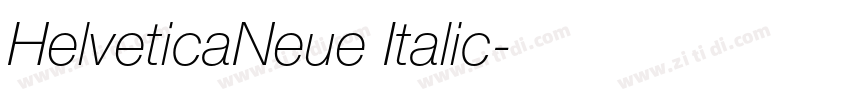 HelveticaNeue Italic字体转换